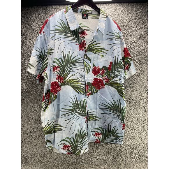 South Pole Shirt Men’s Hawaiian Short Sleeve ButtonUp All over Size 2XL Preowned - Picture 8 of 14